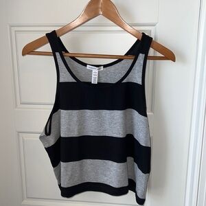 Ambiance Apparel Crop Stripes Top